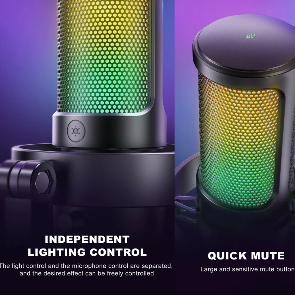 Fifine Ampligame A8 Usb Mic With Controllable Rgb, Live Monitoring Fifine Ampligame A8 Usb Mic With Controllable Rgb, Live Monitoring